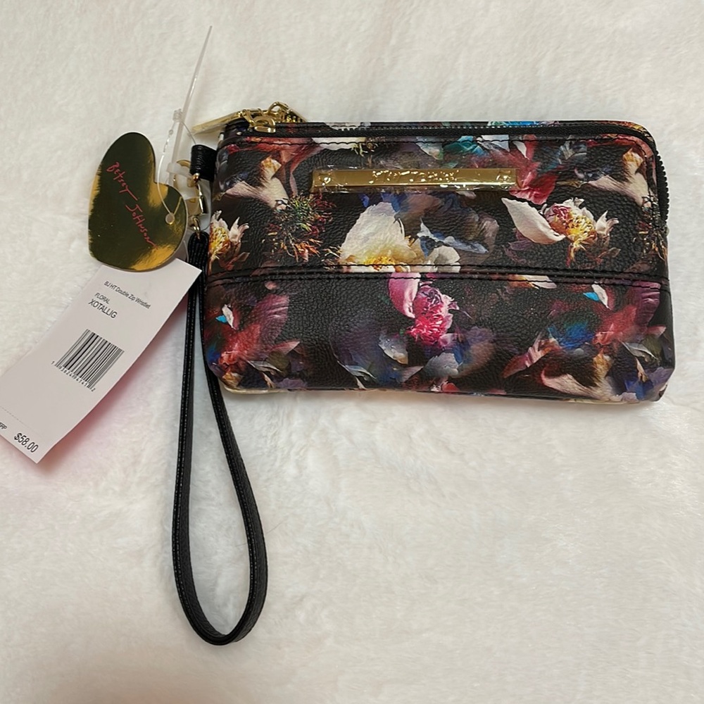Betsey Johnson Floral Wristlet